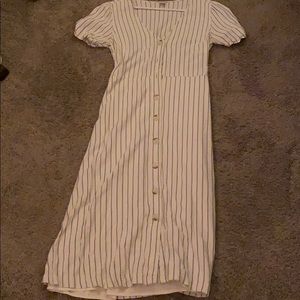 White stripped dress